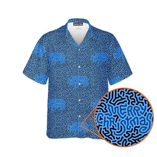 Merry Christmas Holiday Hidden Text Message - Golf Hawaiian Shirt