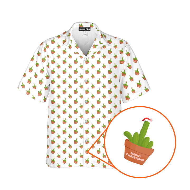 Cactus Merry Christmas - Funny Golf Hawaiian Shirt 