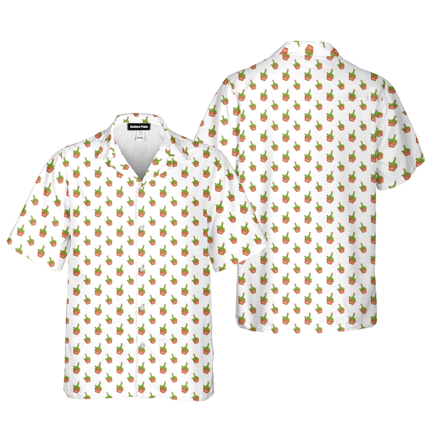 Cactus Merry Christmas - Funny Golf Hawaiian Shirt 