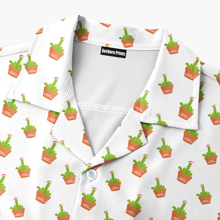 Cactus Merry Christmas - Funny Golf Hawaiian Shirt 