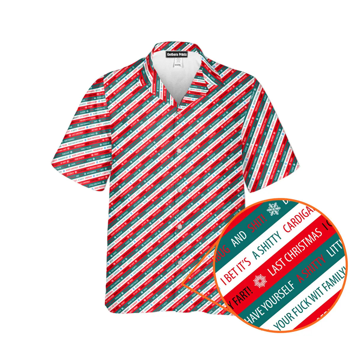 Christmas Xmas Funny Rude Joke - Funny Golf Hawaiian Shirt-Hawaiian Shirt-Gerbera Prints