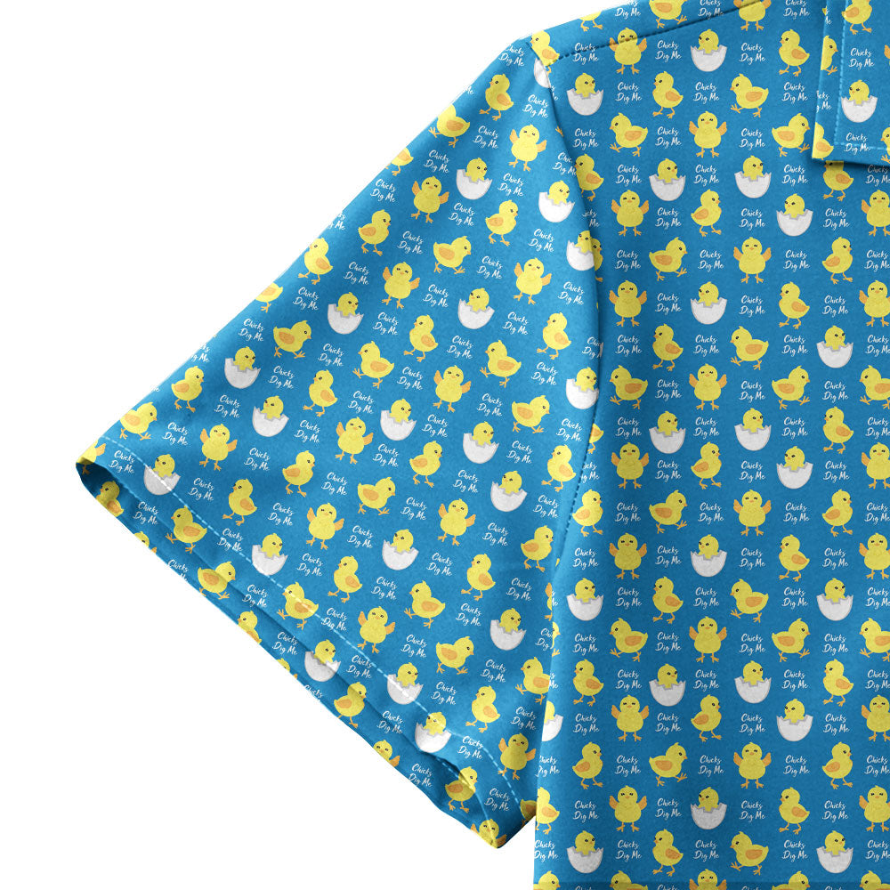 Chicks Dig Me Easter Eggs - Funny Golf Hawaiian Shirt-Hawaiian Shirt-Gerbera Prints