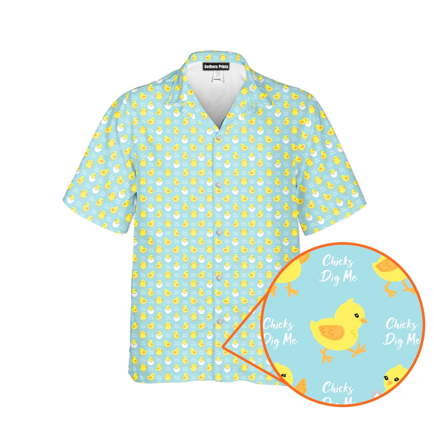 Chicks Dig Me Easter Eggs - Funny Golf Hawaiian Shirt-Hawaiian Shirt-Gerbera Prints