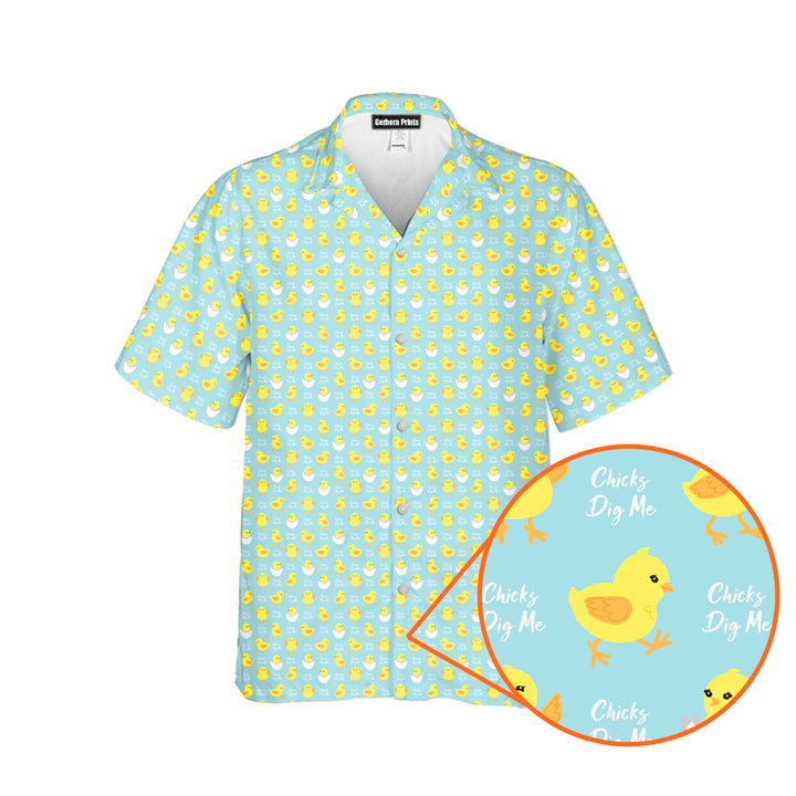 Chicks Dig Me Easter Eggs - Funny Golf Hawaiian Shirt