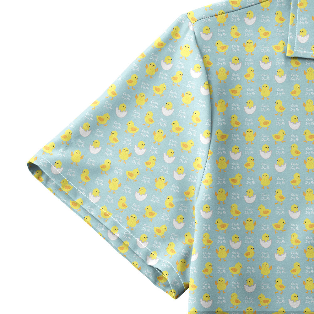 Chicks Dig Me Easter Eggs - Funny Golf Hawaiian Shirt-Hawaiian Shirt-Gerbera Prints