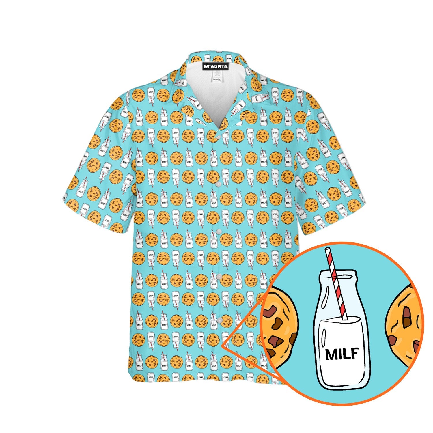Milk 'N' Cookies - Funny Golf Hawaiian Shirt-Hawaiian Shirt-Gerbera Prints