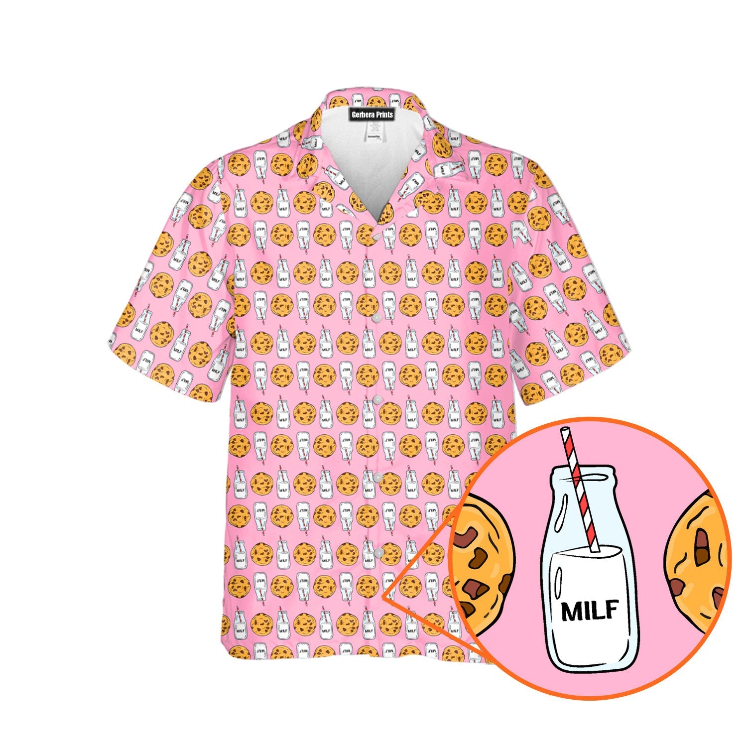 Milk 'N' Cookies - Funny Golf Hawaiian Shirt-Hawaiian Shirt-Gerbera Prints