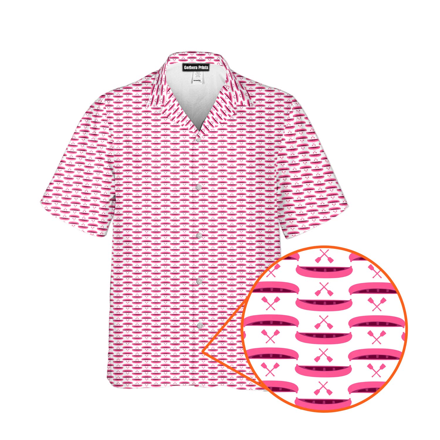 Paddle the Pink Canoe - Funny Golf Hawaiian Shirt-Hawaiian Shirt-Gerbera Prints