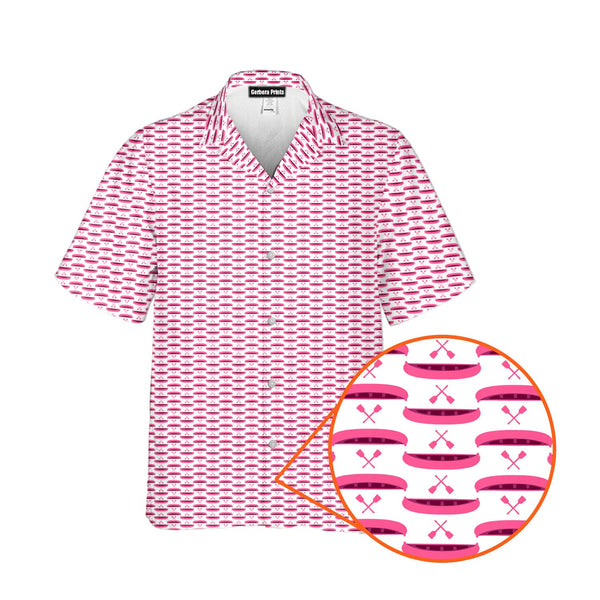 Paddle the Pink Canoe - Funny Golf Hawaiian Shirt