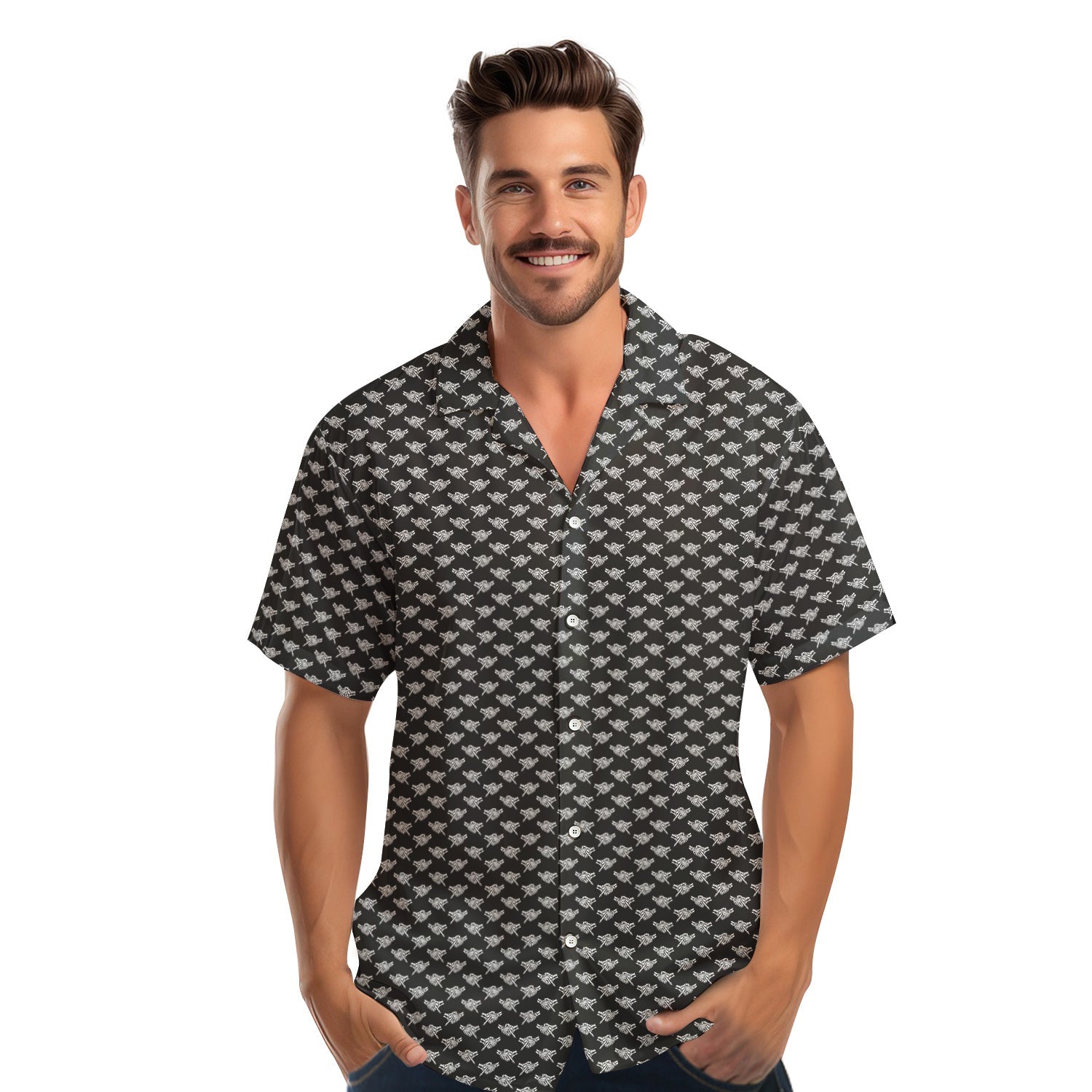 Shaking Hands Skeleton - Funny Golf Hawaiian Shirt-Hawaiian Shirt-Gerbera Prints
