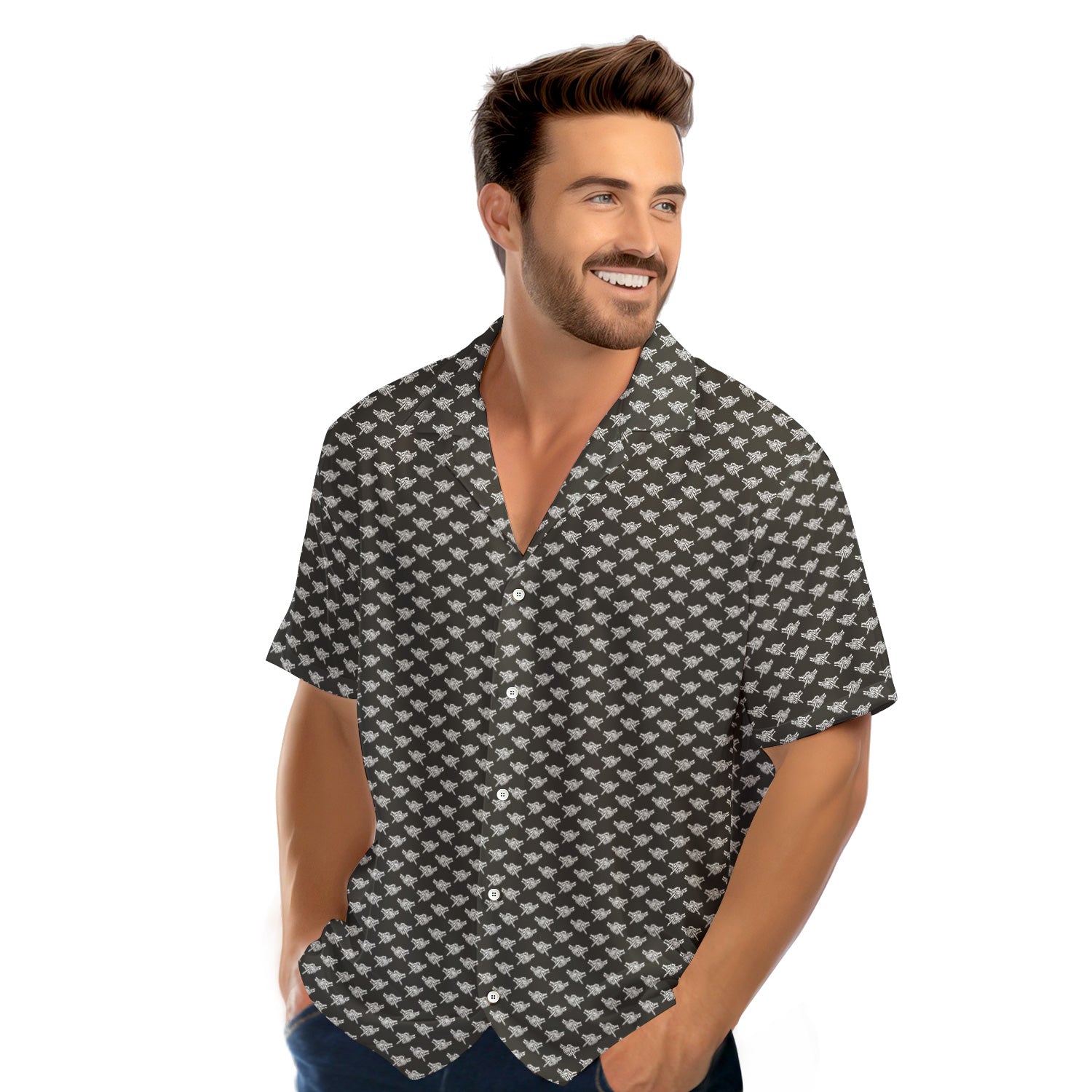 Shaking Hands Skeleton - Funny Golf Hawaiian Shirt-Hawaiian Shirt-Gerbera Prints