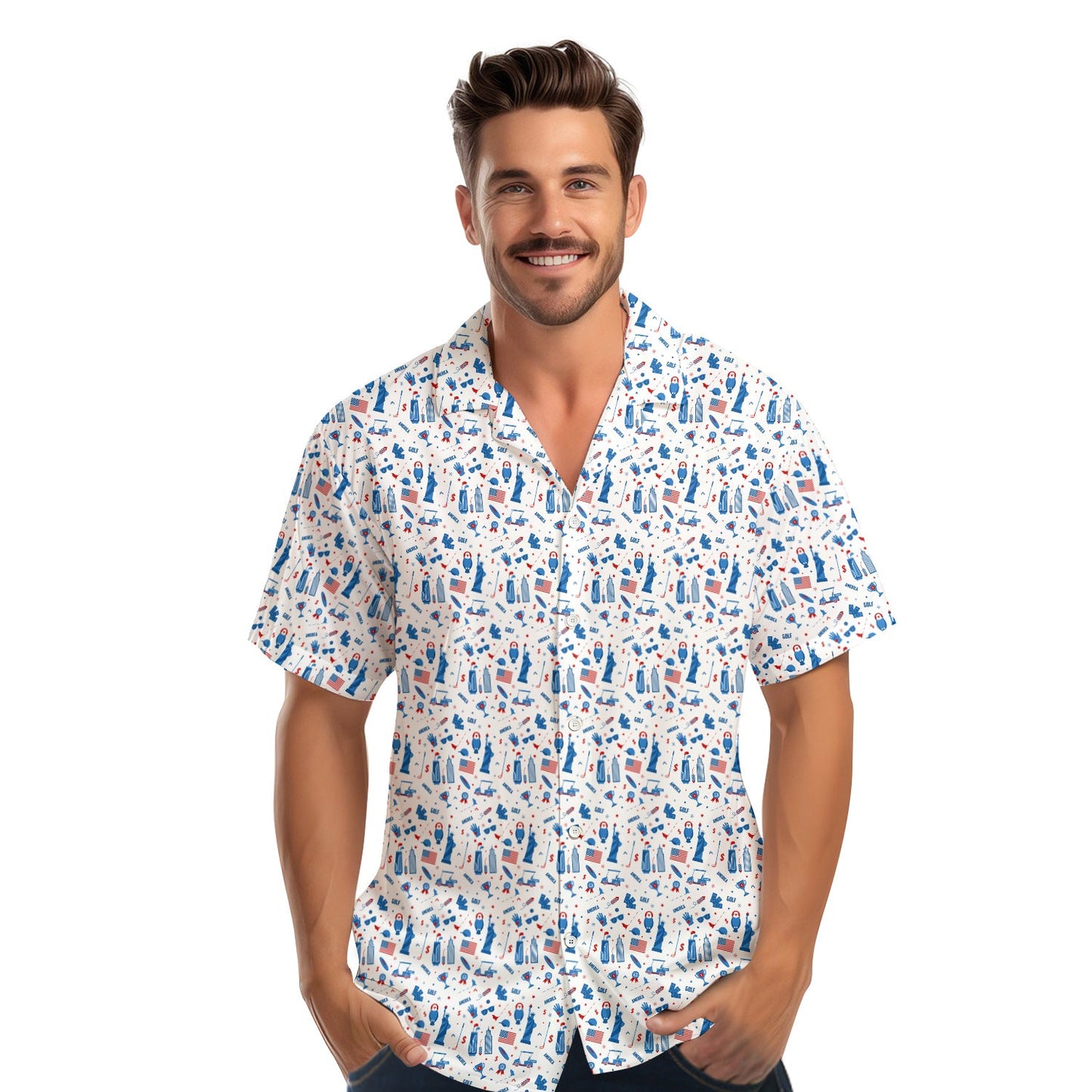 America Golf - Funny Golf Hawaiian Shirt