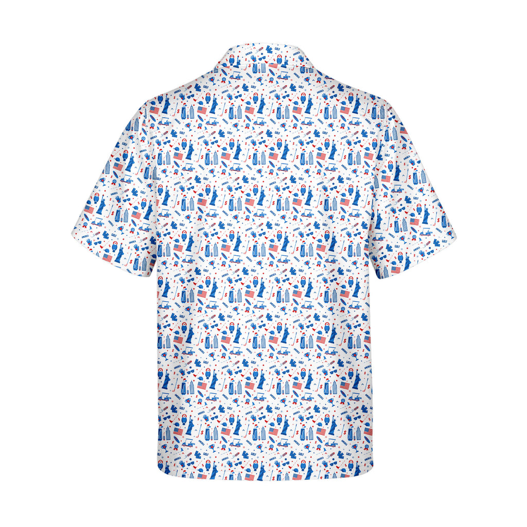America Golf - Funny Golf Hawaiian Shirt-Hawaiian Shirt-Gerbera Prints