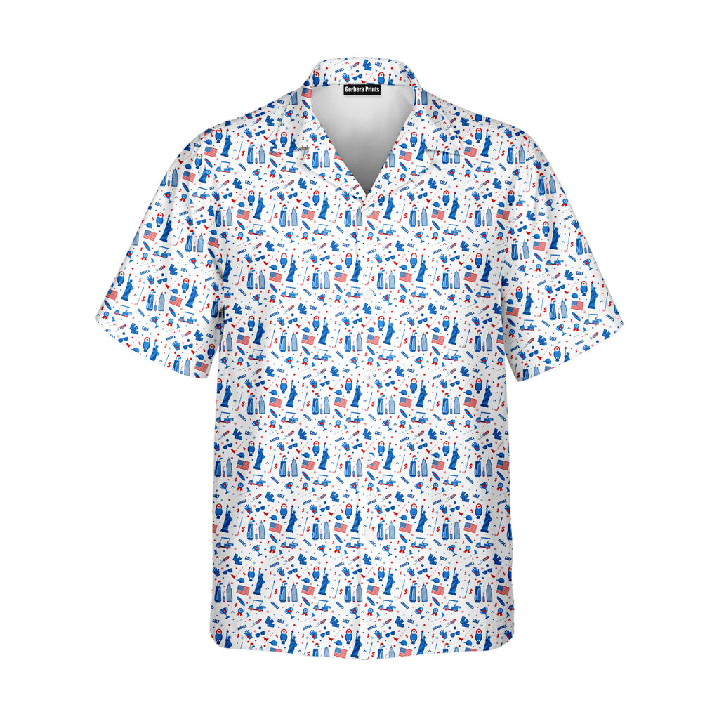 America Golf - Funny Golf Hawaiian Shirt-Hawaiian Shirt-Gerbera Prints