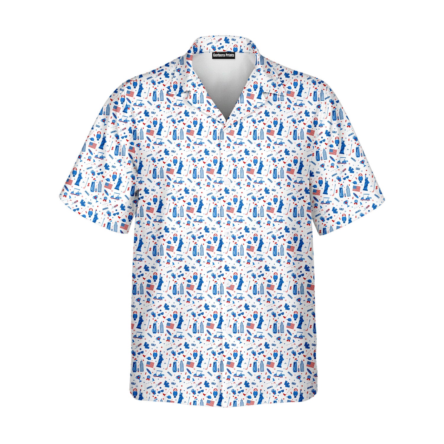 America Golf - Funny Golf Hawaiian Shirt-Hawaiian Shirt-Gerbera Prints
