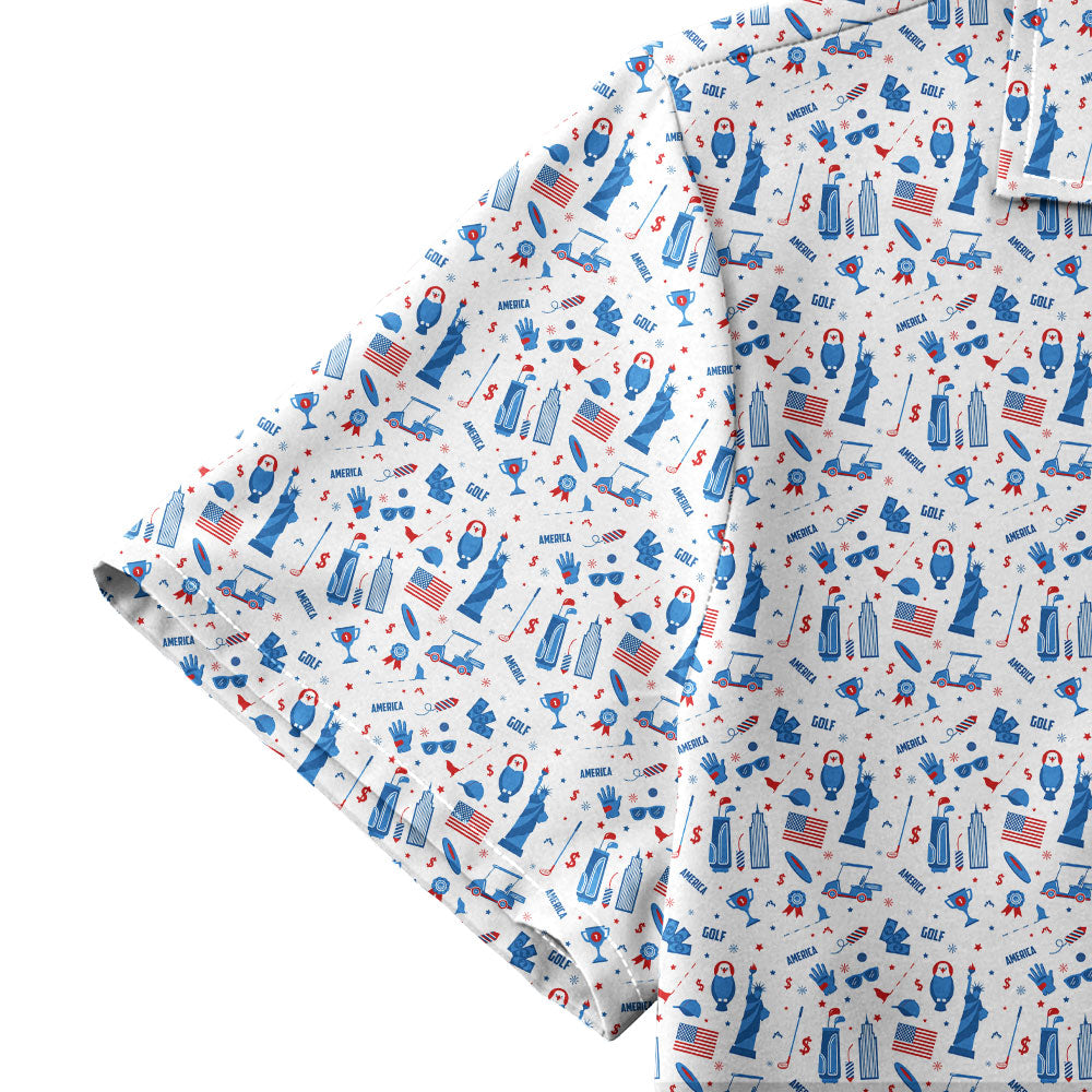 America Golf - Funny Golf Hawaiian Shirt