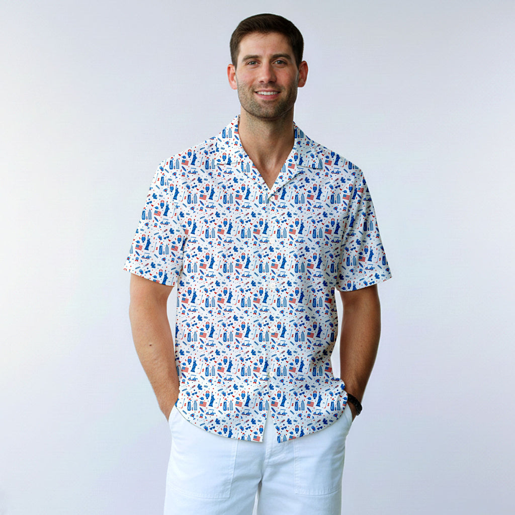 America Golf - Funny Golf Hawaiian Shirt-Hawaiian Shirt-Gerbera Prints
