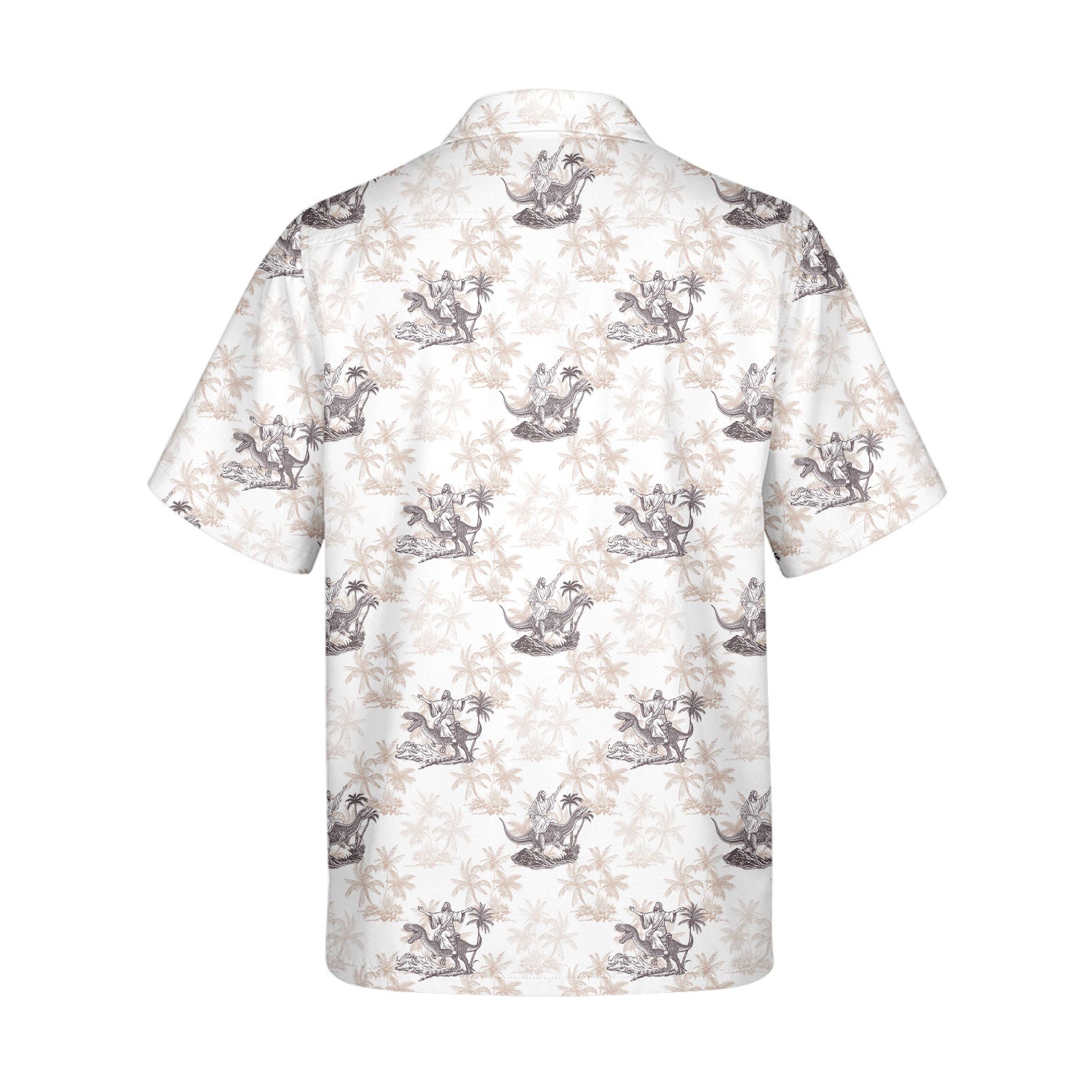 Jesus Riding Dinosaur - Funny Golf Hawaiian Shirt-Hawaiian Shirt-Gerbera Prints