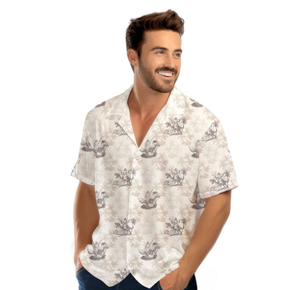 Jesus Riding Dinosaur - Funny Golf Hawaiian Shirt