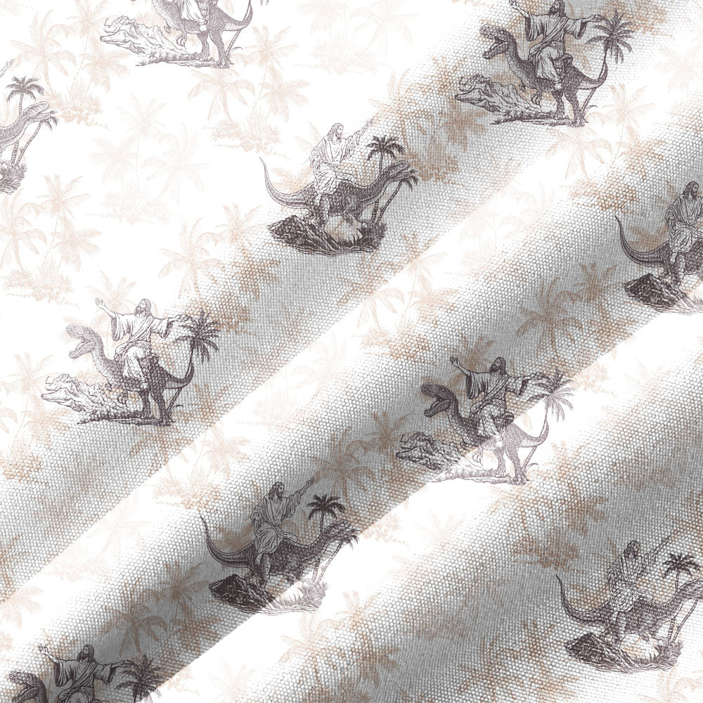 Jesus Riding Dinosaur - Funny Golf Hawaiian Shirt