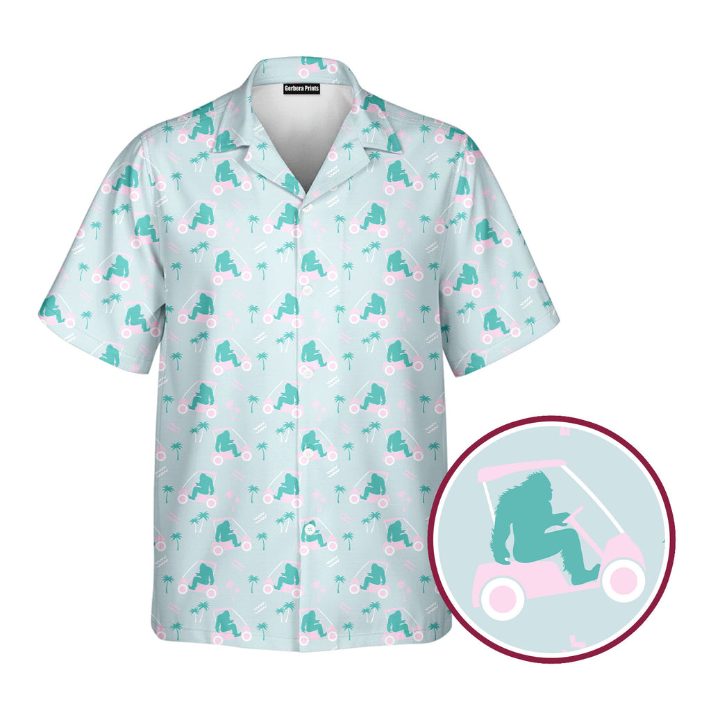 Bigfoot Golf - Funny Golf Hawaiian Shirt