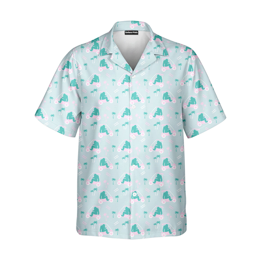 Bigfoot Golf - Funny Golf Hawaiian Shirt