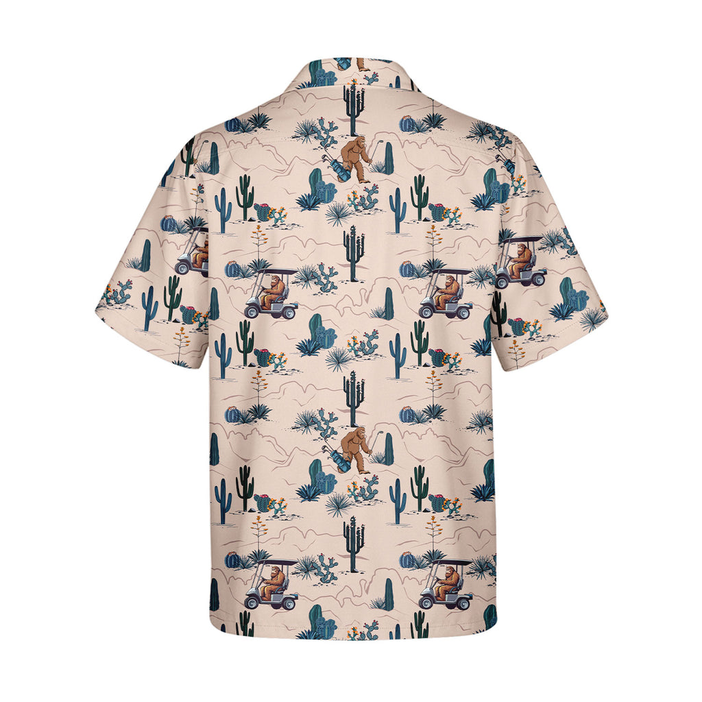 Bigfoot On The Green - Funny Golf Hawaiian Shirt