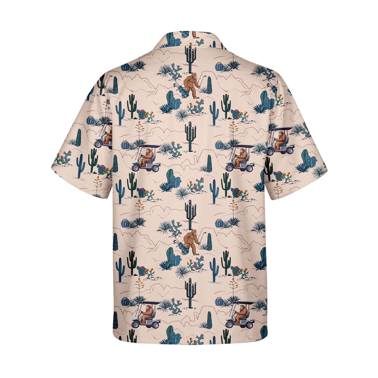 Bigfoot On The Green - Funny Golf Hawaiian Shirt