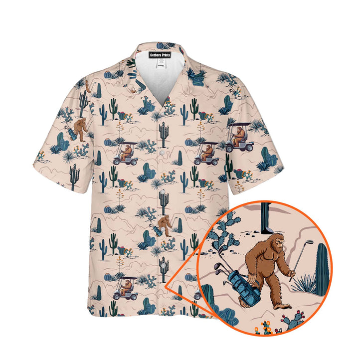 Bigfoot On The Green - Funny Golf Hawaiian Shirt 