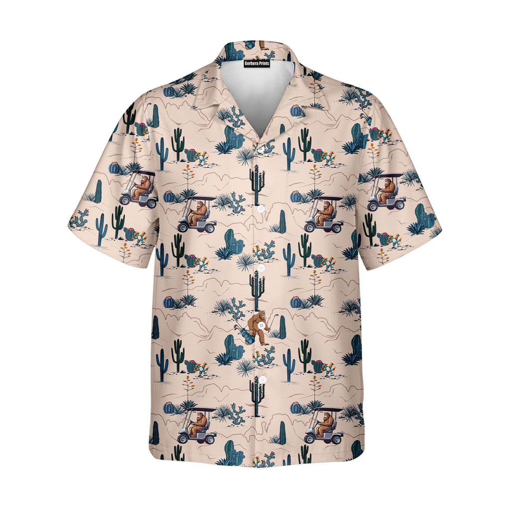 Bigfoot On The Green - Funny Golf Hawaiian Shirt
