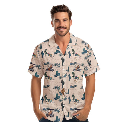 Bigfoot On The Green - Funny Golf Hawaiian Shirt