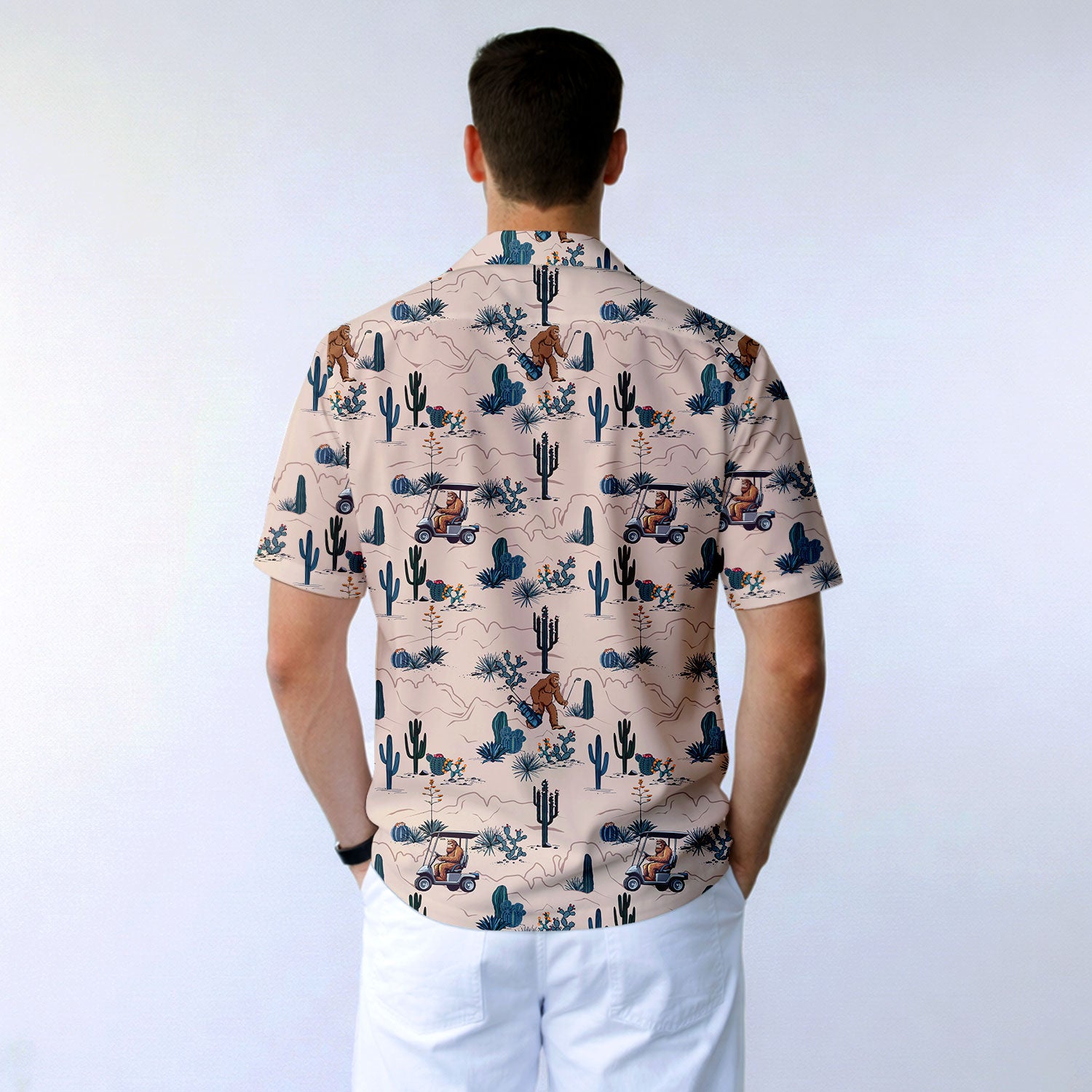 Bigfoot On The Green - Funny Golf Hawaiian Shirt