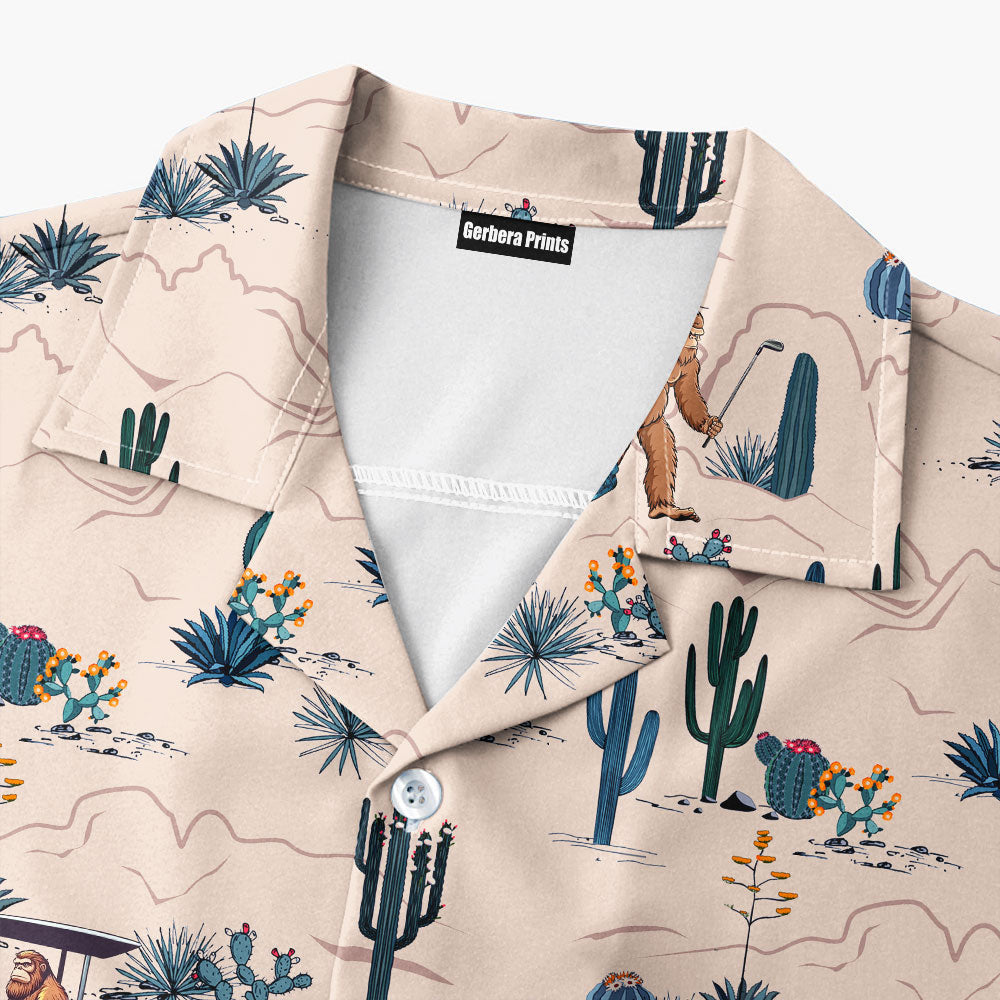 Bigfoot On The Green - Funny Golf Hawaiian Shirt