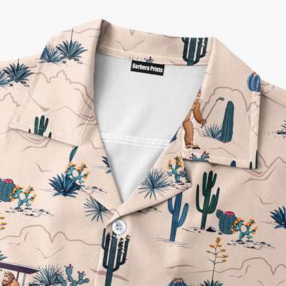 Bigfoot On The Green - Funny Golf Hawaiian Shirt
