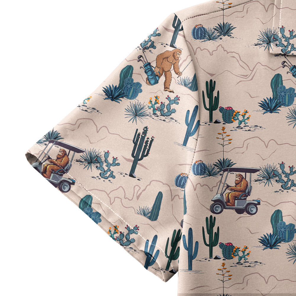 Bigfoot On The Green - Funny Golf Hawaiian Shirt