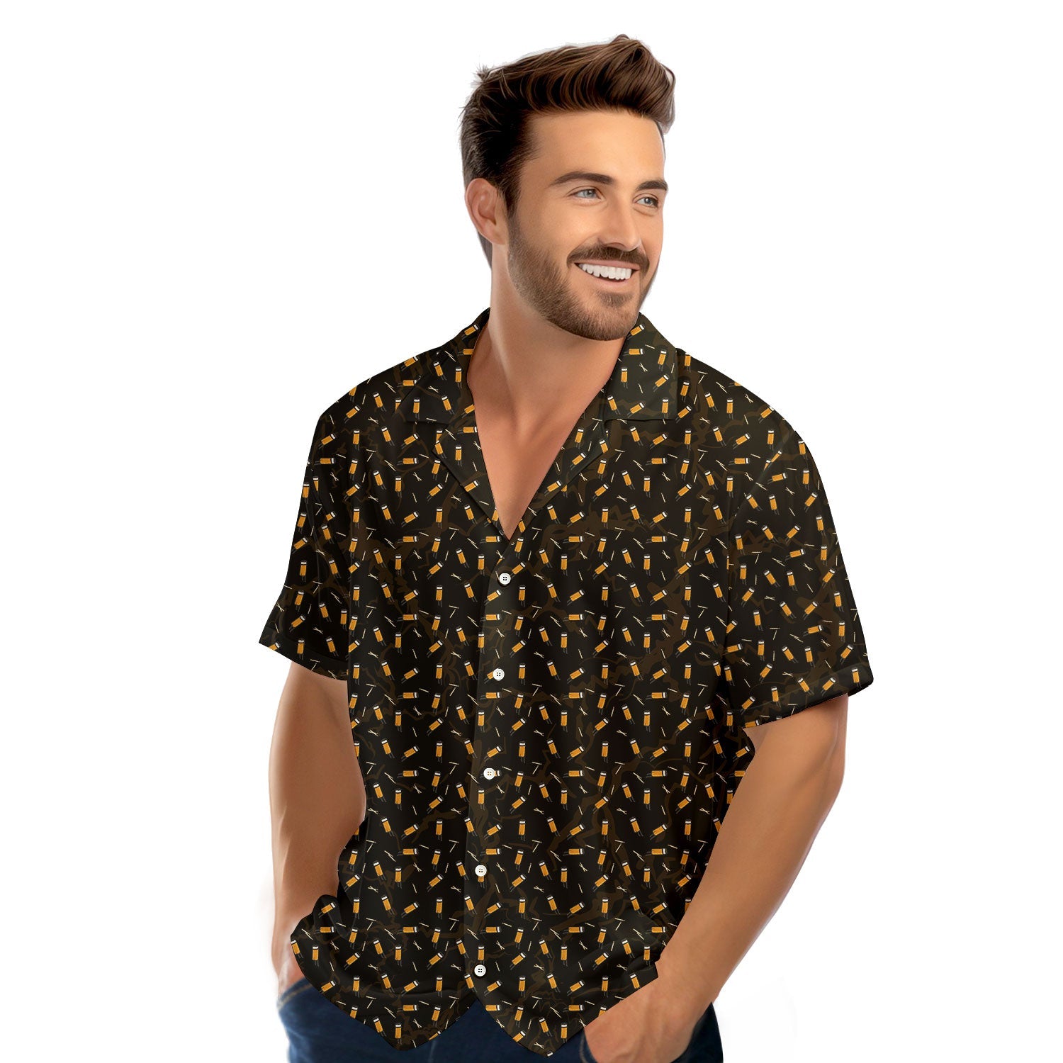 Cigarette Butts - Funny Golf Hawaiian Shirt-Hawaiian Shirt-Gerbera Prints