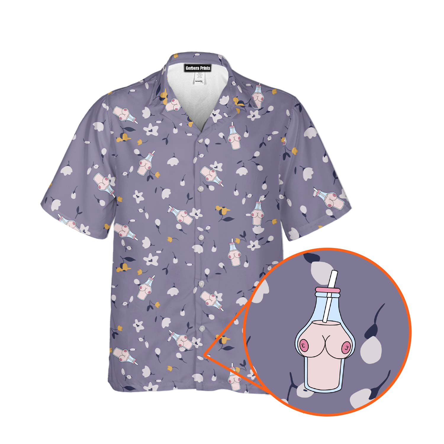 Milk Bottle - Funny Golf Hawaiian Shirt-Hawaiian Shirt-Gerbera Prints