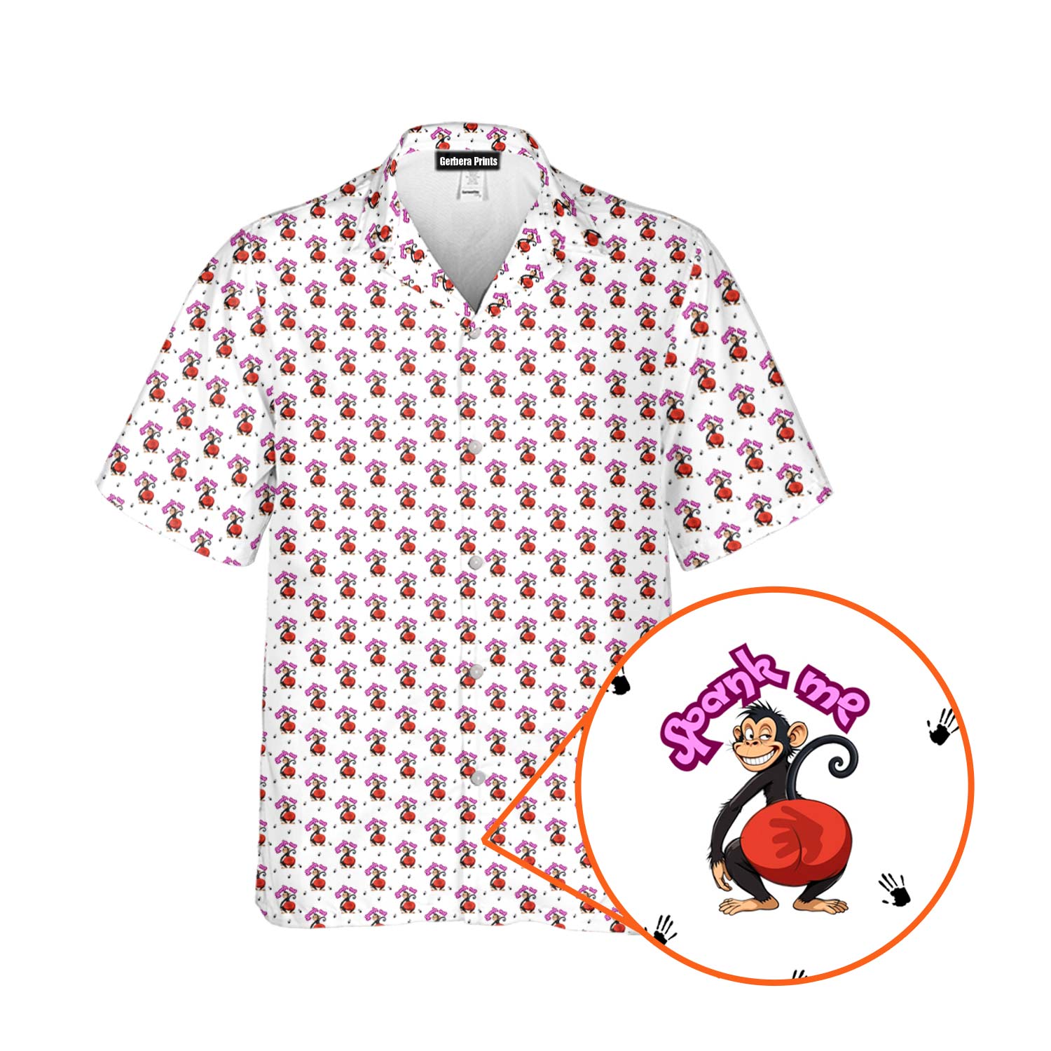 Spank The Monkey - Funny Golf Hawaiian Shirt 