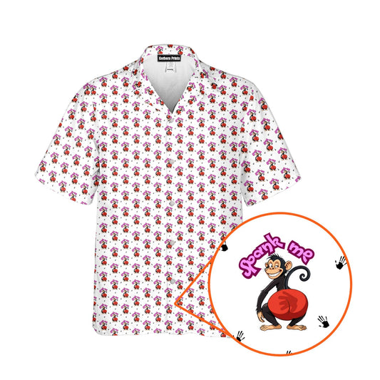 Spank The Monkey - Funny Golf Hawaiian Shirt 