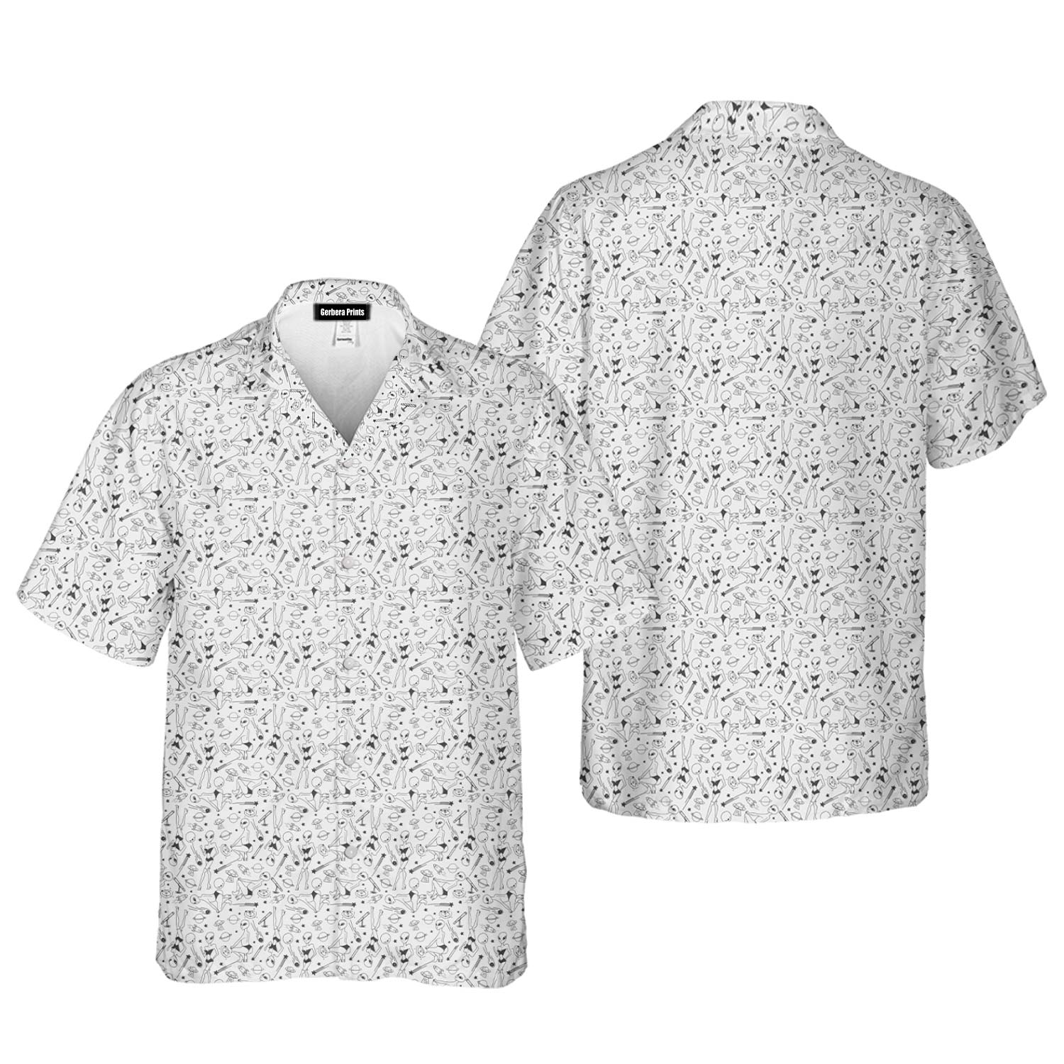 Aliens - Funny Golf Hawaiian Shirt-Hawaiian Shirt-Gerbera Prints