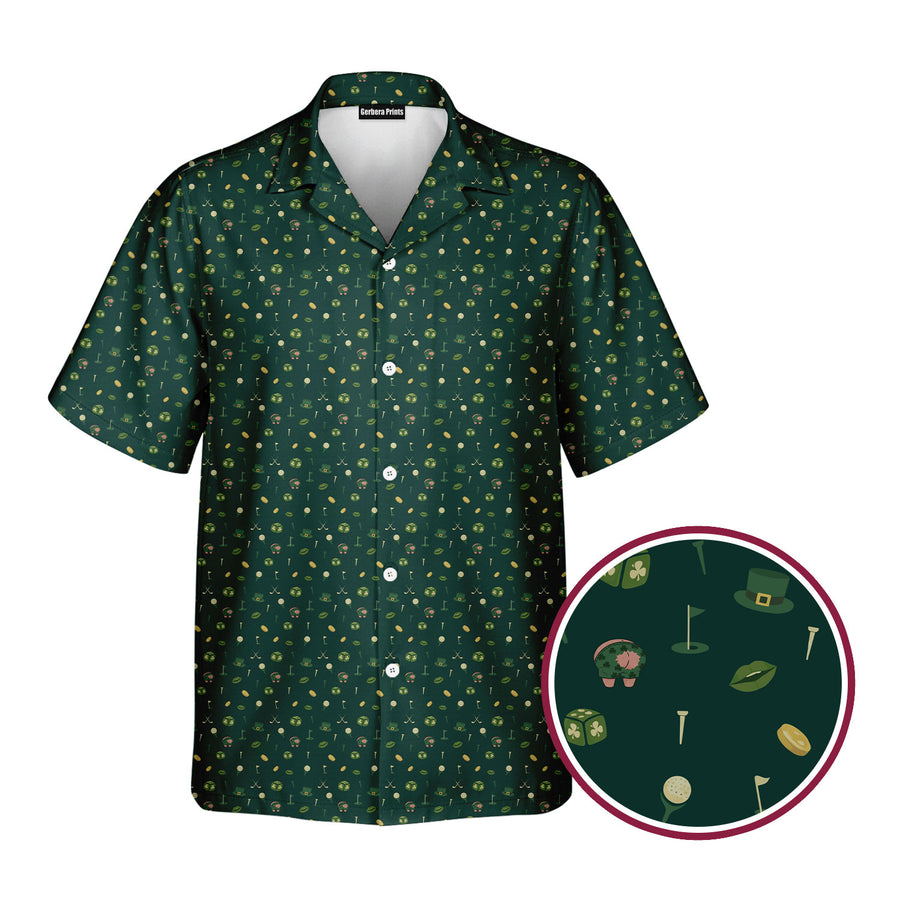 Front preview of Patrick Starfish - Funny Golf Hawaiian Shirt with your name