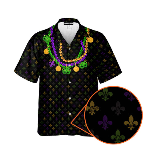 Here for the Beads - Funny Golf Hawaiian Shirt