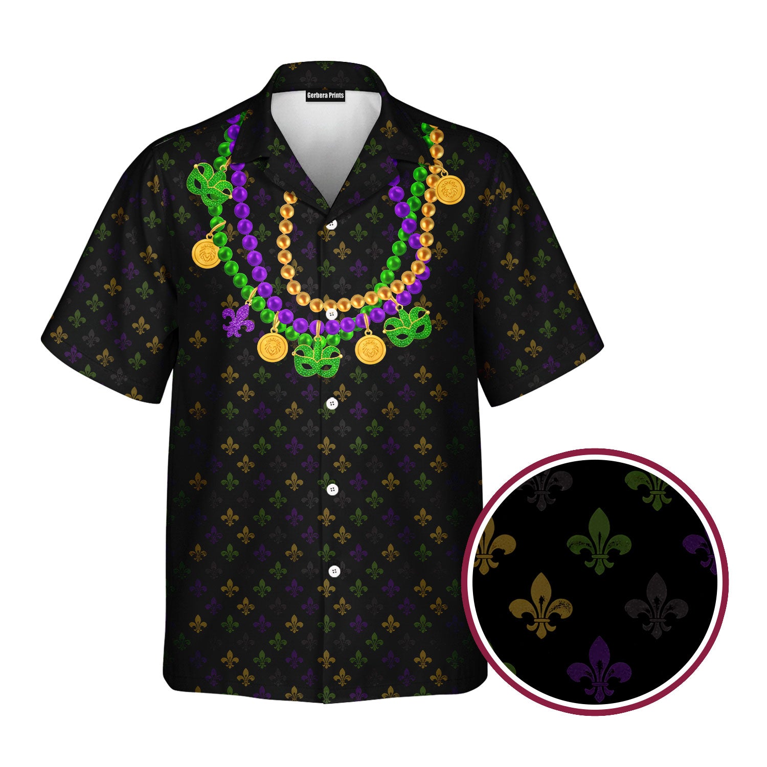 Here for the Beads - Funny Golf Hawaiian Shirt