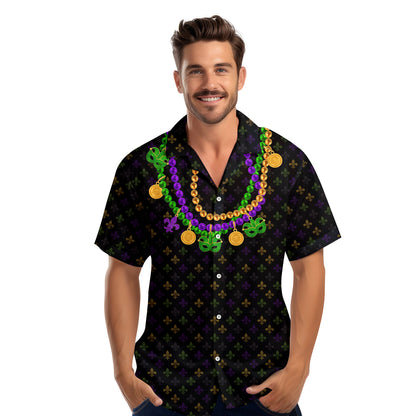 Here for the Beads - Funny Golf Hawaiian Shirt