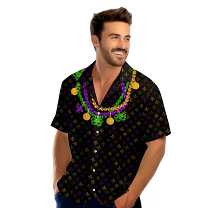 Here for the Beads - Funny Golf Hawaiian Shirt