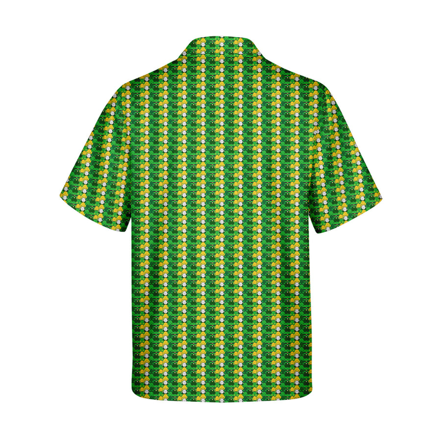 Back preview of Lucky Paddy's - Funny Golf Hawaiian Shirt with your team and number