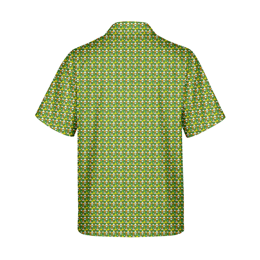 Back preview of Green Cakes - Funny Golf Hawaiian Shirt with your team and number