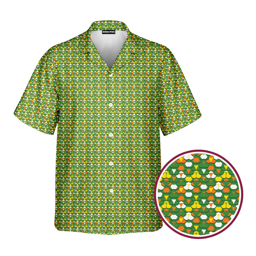 Front preview of Green Cakes - Funny Golf Hawaiian Shirt with your name