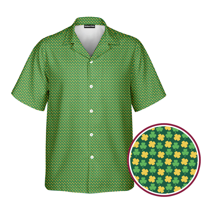 Front preview of Shamrock - Funny Golf Hawaiian Shirt with your name