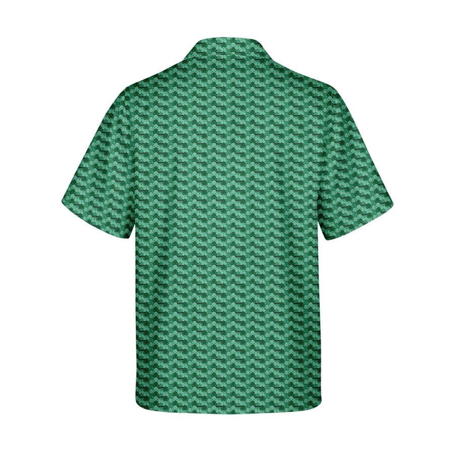 Back preview of Lucky Chest - Funny Golf Hawaiian Shirt with your team and number